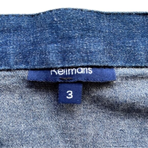 Vintage A-line Denim Knee Length Jean Skirt - S/6 - Picture 4 of 7